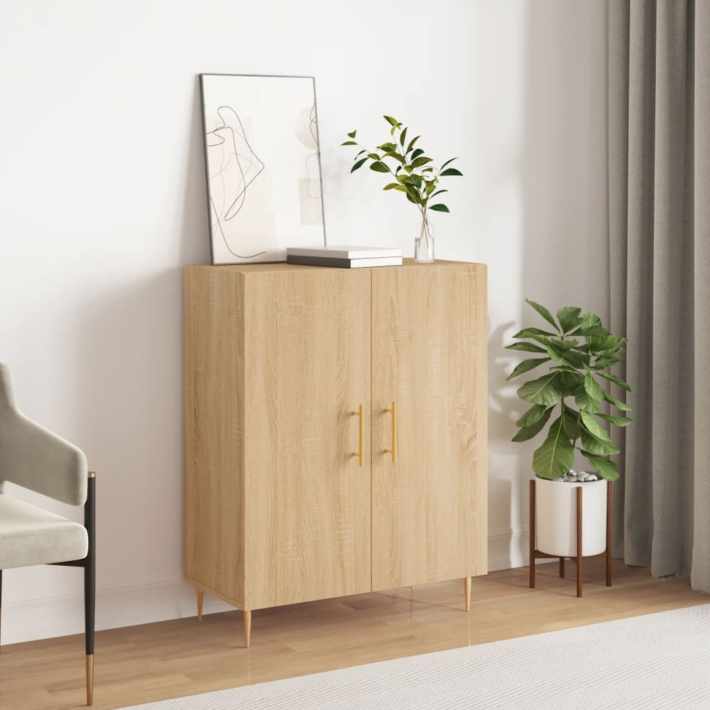 VidaXL Dressoir 69,5x34x90 cm bewerkt hout sonoma eikenkleurig