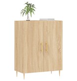 VidaXL Dressoir 69,5x34x90 cm bewerkt hout sonoma eikenkleurig