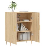VidaXL Dressoir 69,5x34x90 cm bewerkt hout sonoma eikenkleurig