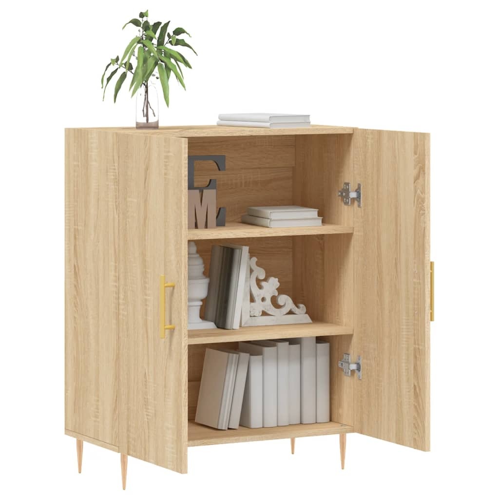 VidaXL Dressoir 69,5x34x90 cm bewerkt hout sonoma eikenkleurig