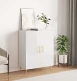 VidaXL Dressoir 69,5x34x90 cm bewerkt hout hoogglans wit