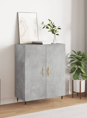 VidaXL Dressoir 69,5x34x90 cm bewerkt hout betongrijs