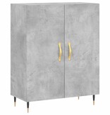 VidaXL Dressoir 69,5x34x90 cm bewerkt hout betongrijs
