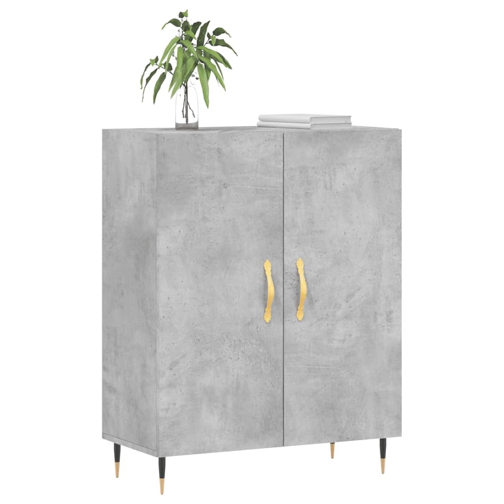 VidaXL Dressoir 69,5x34x90 cm bewerkt hout betongrijs