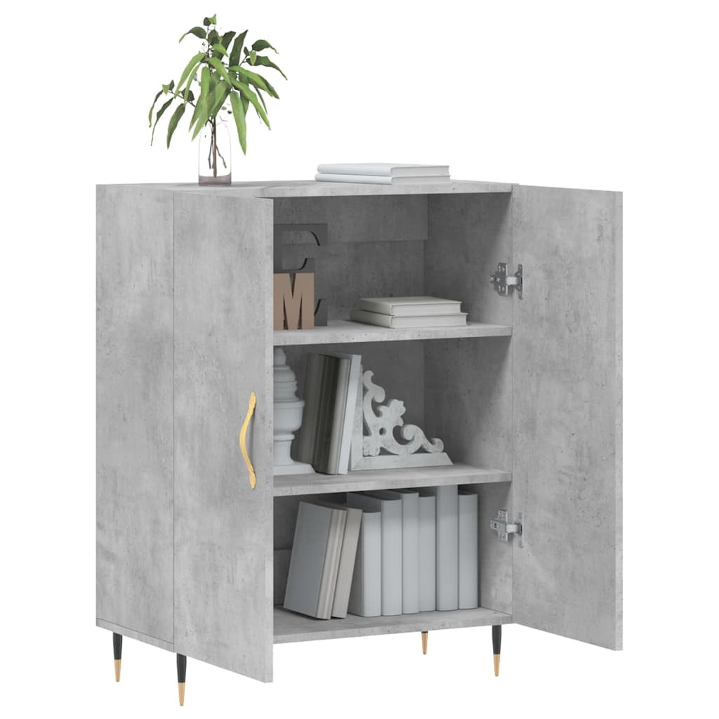 VidaXL Dressoir 69,5x34x90 cm bewerkt hout betongrijs