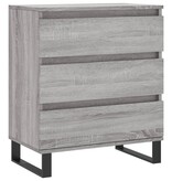 VidaXL Dressoir 60x30x75 cm bewerkt hout grijs sonoma eikenkleurig