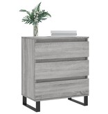 VidaXL Dressoir 60x30x75 cm bewerkt hout grijs sonoma eikenkleurig