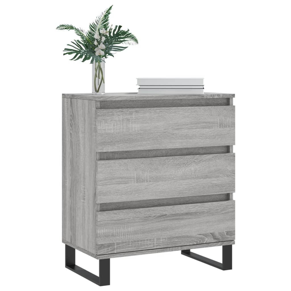 VidaXL Dressoir 60x30x75 cm bewerkt hout grijs sonoma eikenkleurig