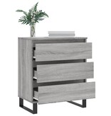 VidaXL Dressoir 60x30x75 cm bewerkt hout grijs sonoma eikenkleurig