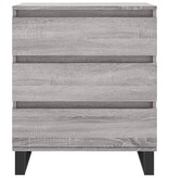 VidaXL Dressoir 60x30x75 cm bewerkt hout grijs sonoma eikenkleurig