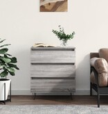 VidaXL Dressoir 60x30x75 cm bewerkt hout grijs sonoma eikenkleurig