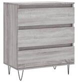 VidaXL Dressoir 60x30x75 cm bewerkt hout grijs sonoma eikenkleurig