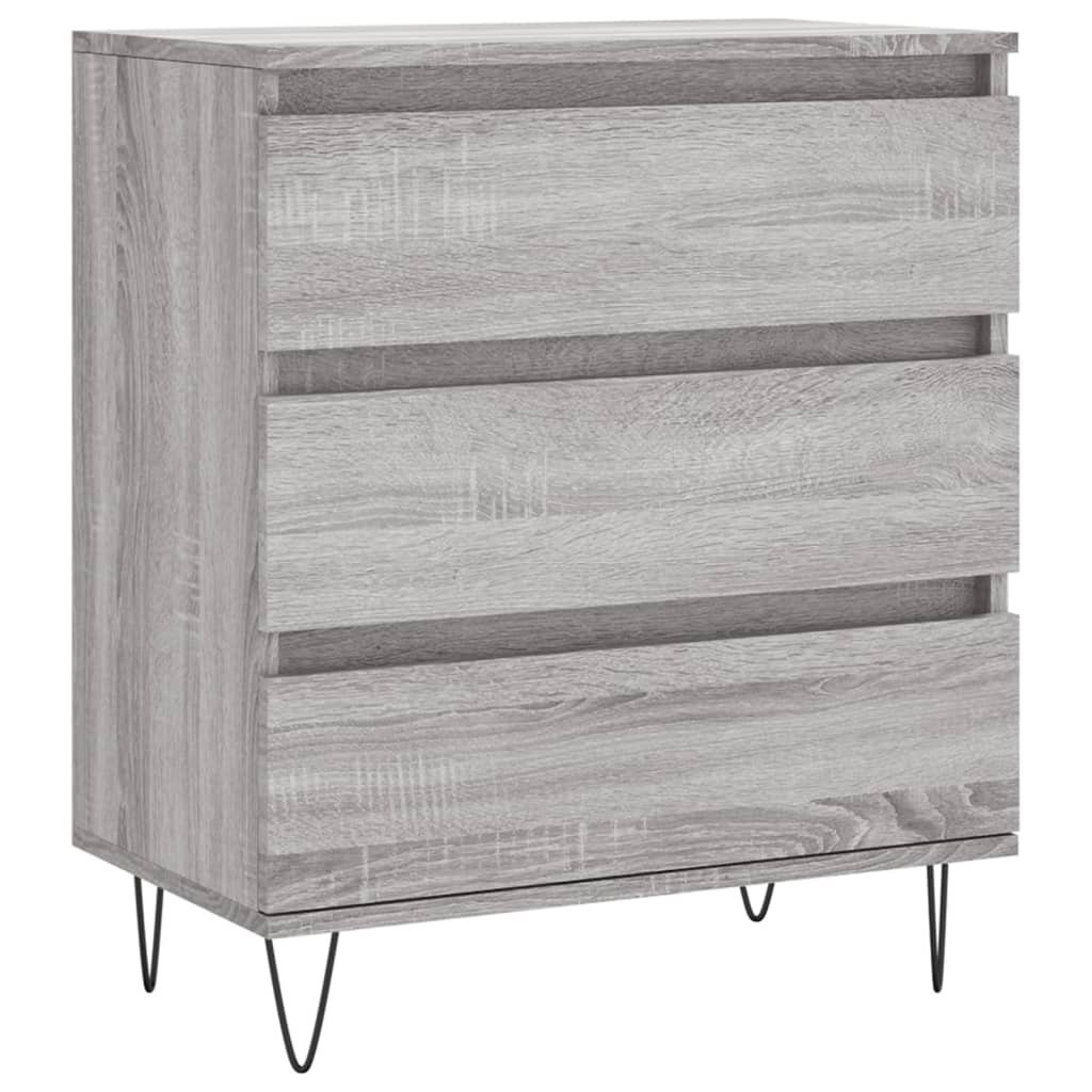 VidaXL Dressoir 60x30x75 cm bewerkt hout grijs sonoma eikenkleurig