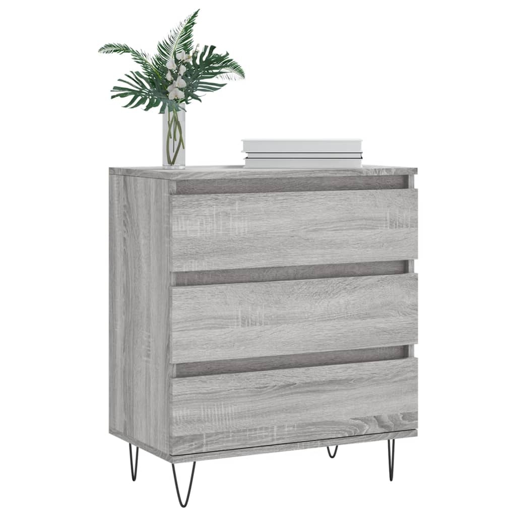 VidaXL Dressoir 60x30x75 cm bewerkt hout grijs sonoma eikenkleurig