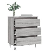 VidaXL Dressoir 60x30x75 cm bewerkt hout grijs sonoma eikenkleurig