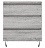VidaXL Dressoir 60x30x75 cm bewerkt hout grijs sonoma eikenkleurig