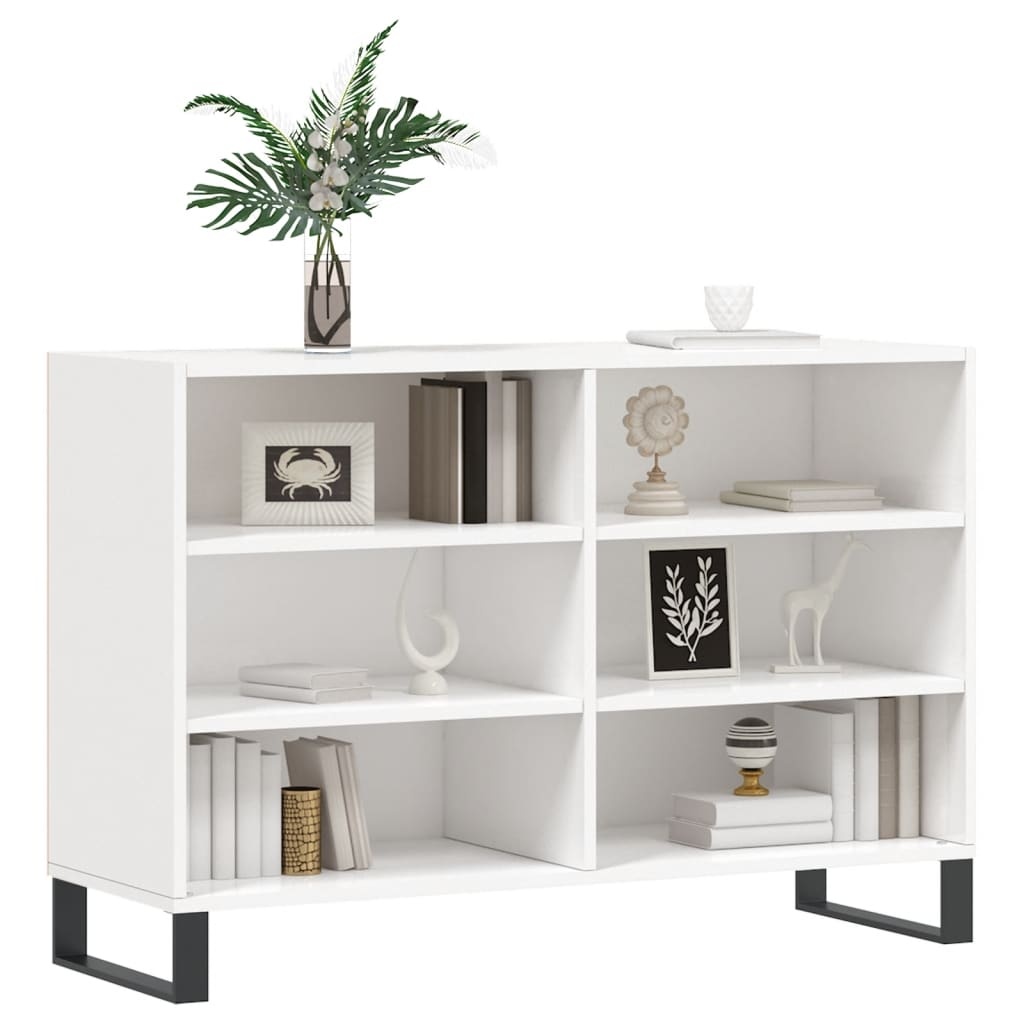 VidaXL Dressoir 103,5x35x70 cm bewerkt hout hoogglans wit