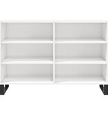 VidaXL Dressoir 103,5x35x70 cm bewerkt hout hoogglans wit