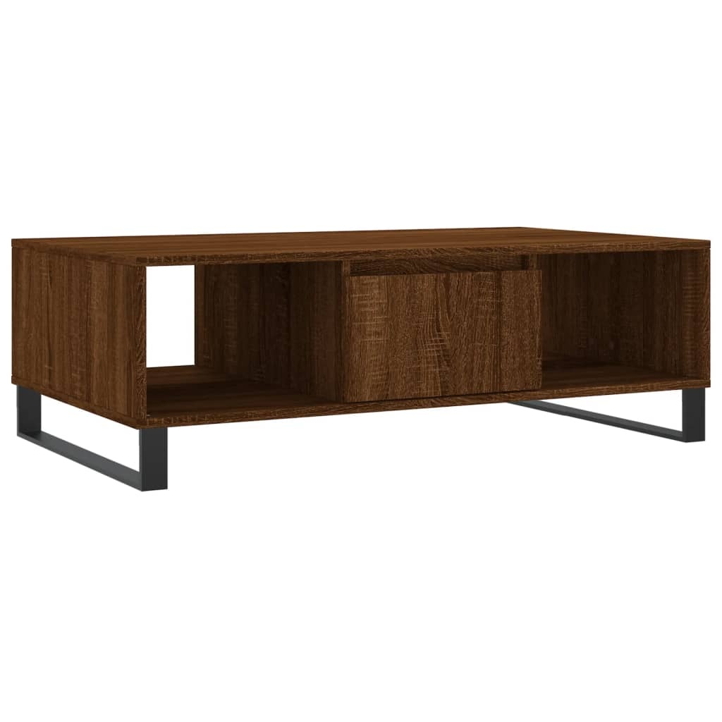 VidaXL Salontafel 104x60x35 cm bewerkt hout bruineiken