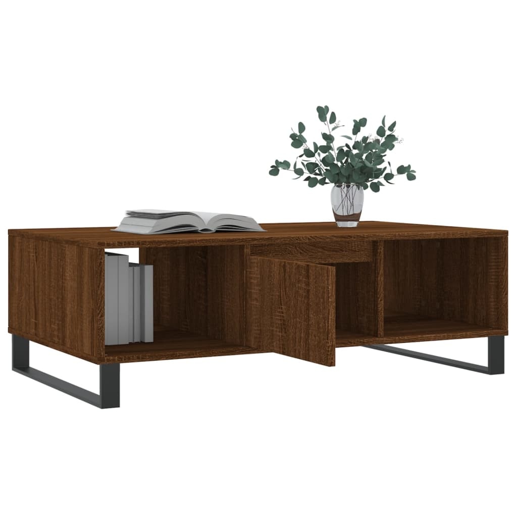 VidaXL Salontafel 104x60x35 cm bewerkt hout bruineiken
