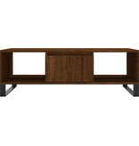 VidaXL Salontafel 104x60x35 cm bewerkt hout bruineiken