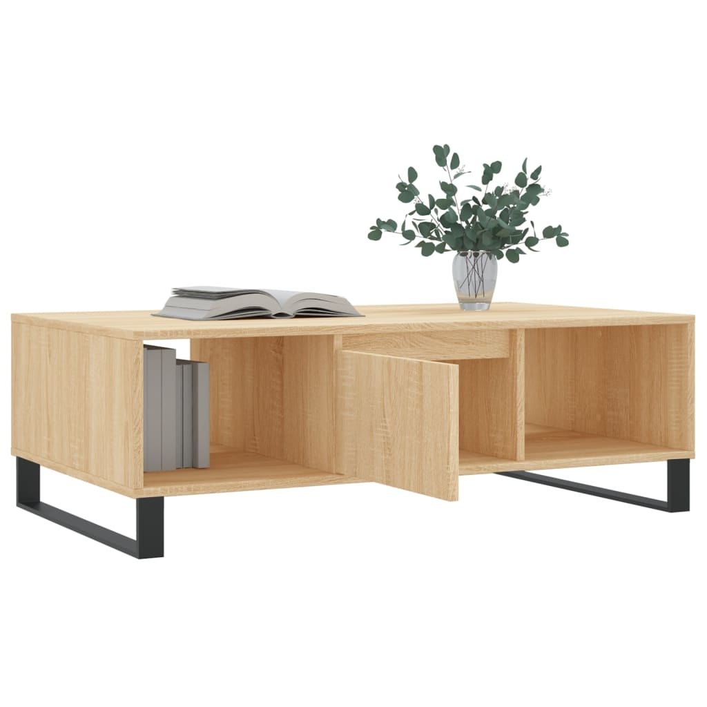 VidaXL Salontafel 104x60x35 cm bewerkt hout sonoma eikenkleurig