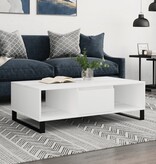 VidaXL Salontafel 104x60x35 cm bewerkt hout wit