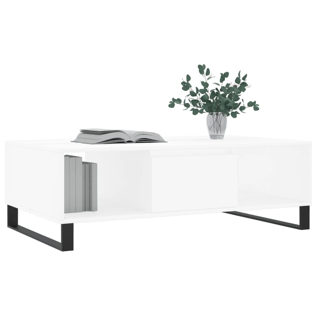 VidaXL Salontafel 104x60x35 cm bewerkt hout wit