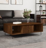 VidaXL Salontafel 104x60x35 cm bewerkt hout bruineiken