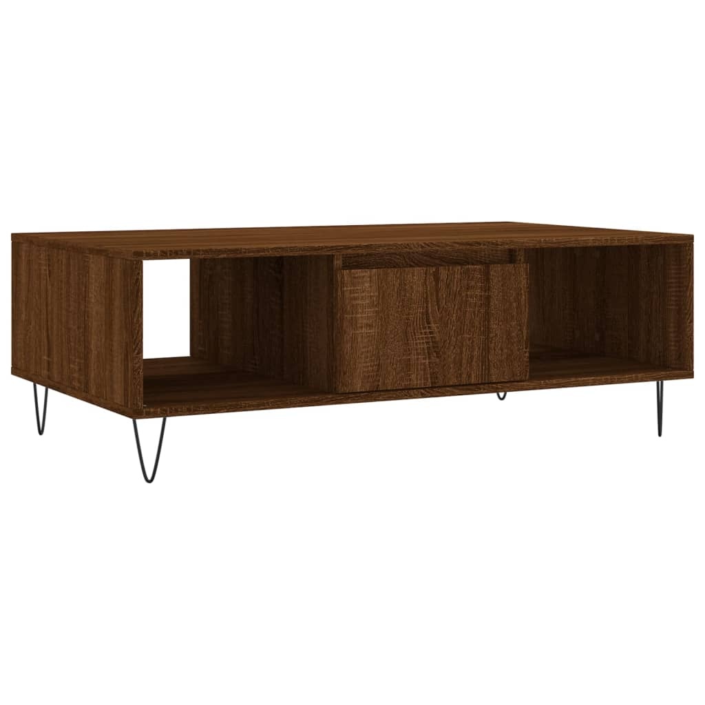 VidaXL Salontafel 104x60x35 cm bewerkt hout bruineiken