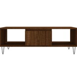 VidaXL Salontafel 104x60x35 cm bewerkt hout bruineiken