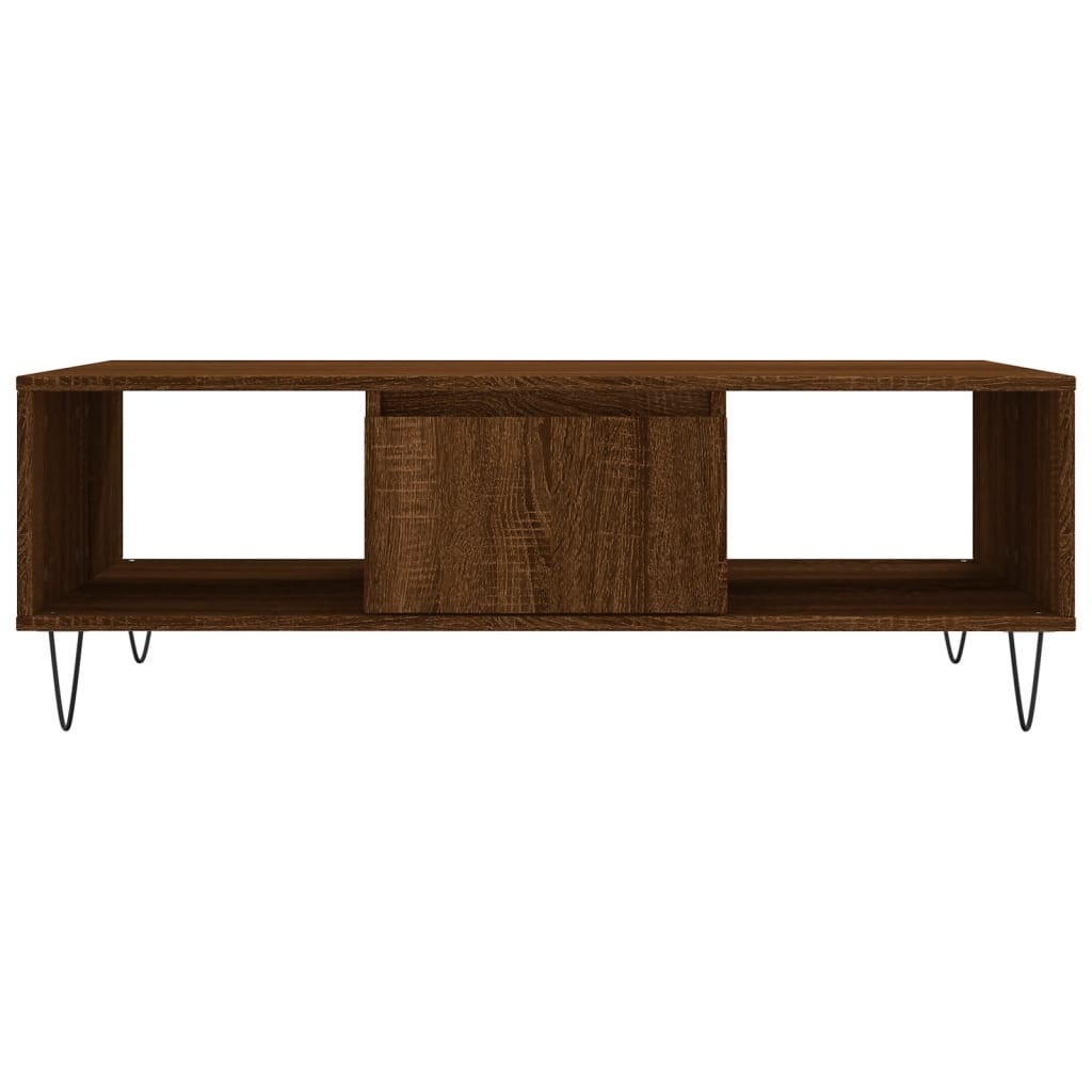 VidaXL Salontafel 104x60x35 cm bewerkt hout bruineiken