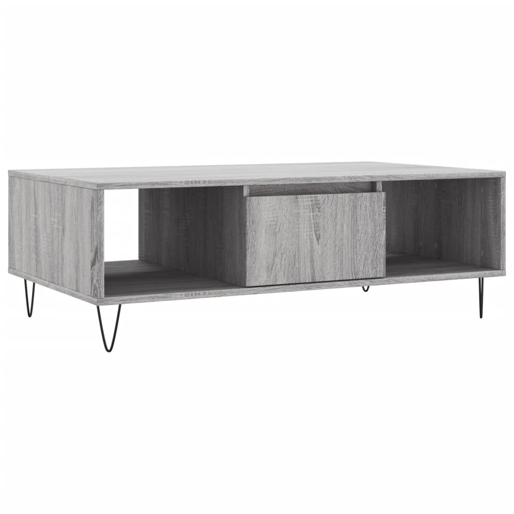 VidaXL Salontafel 104x60x35 cm bewerkt hout grijs sonoma