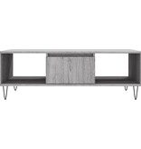 VidaXL Salontafel 104x60x35 cm bewerkt hout grijs sonoma