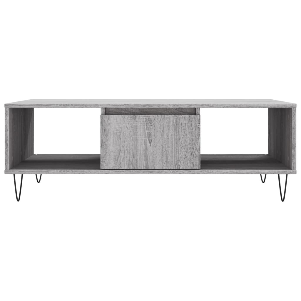 VidaXL Salontafel 104x60x35 cm bewerkt hout grijs sonoma