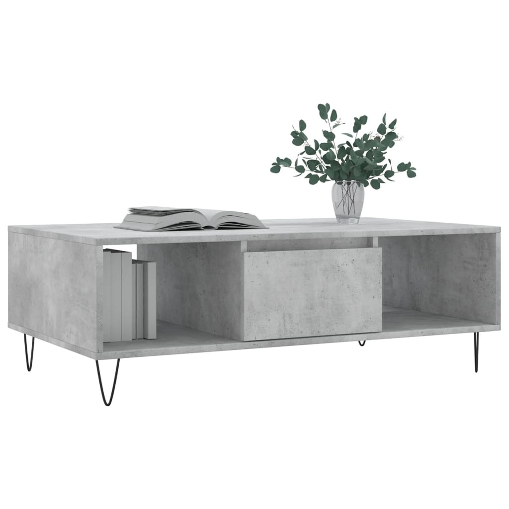 VidaXL Salontafel 104x60x35 cm bewerkt hout betongrijs
