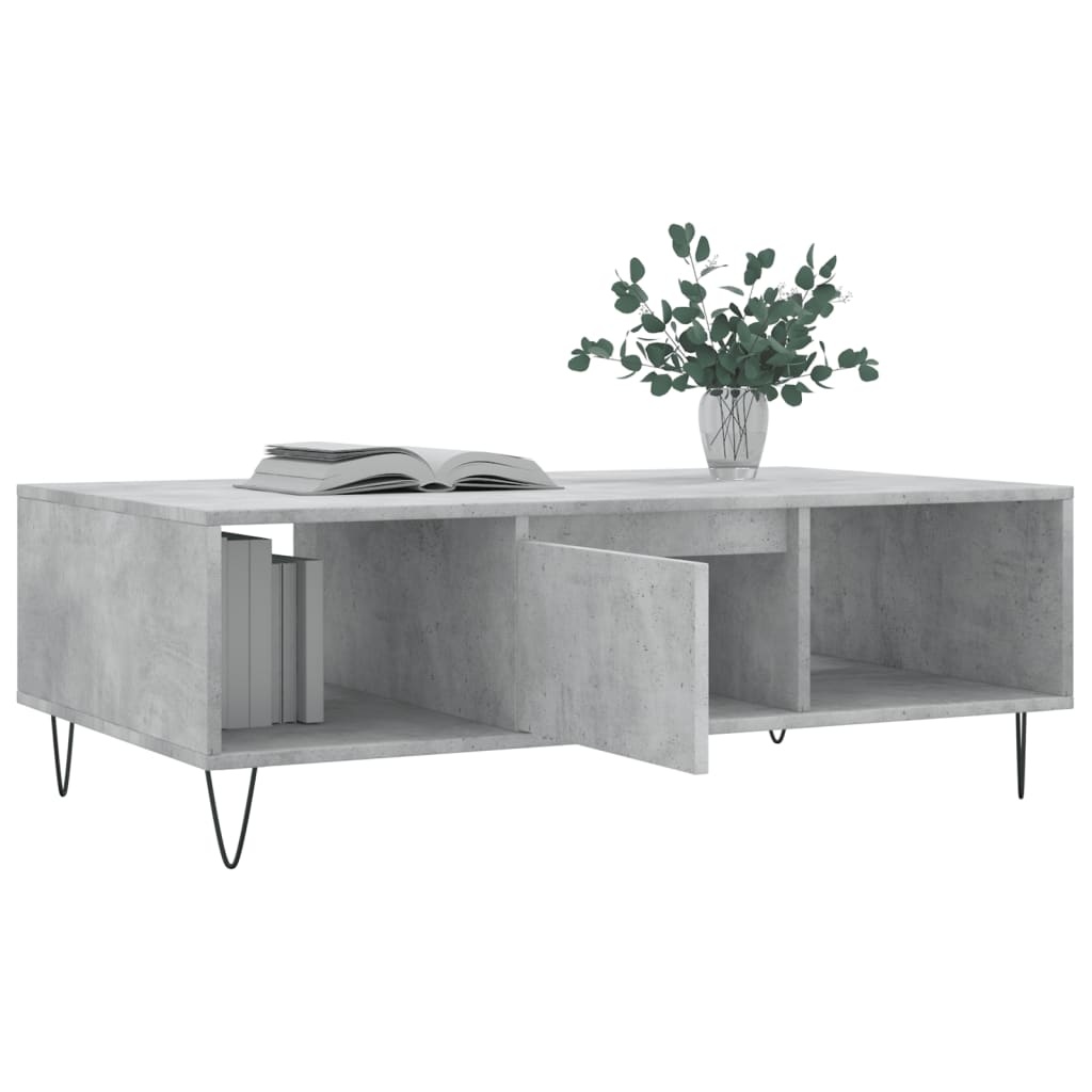 VidaXL Salontafel 104x60x35 cm bewerkt hout betongrijs