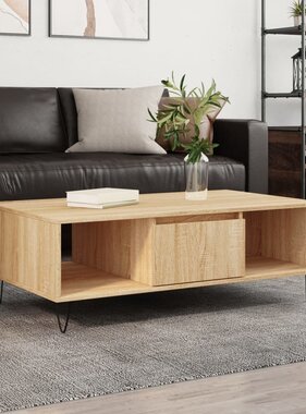 VidaXL Salontafel 104x60x35 cm bewerkt hout sonoma eikenkleurig