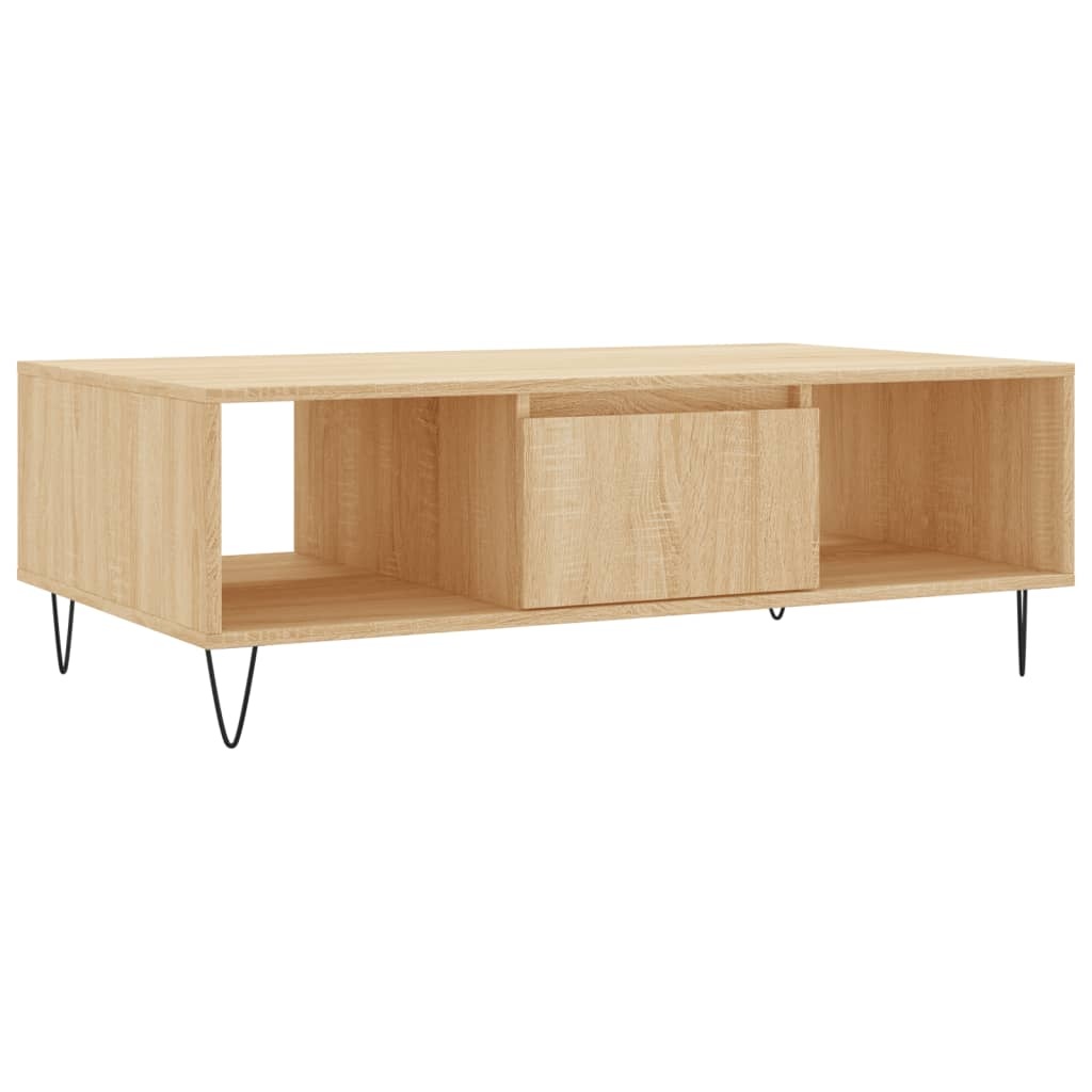 VidaXL Salontafel 104x60x35 cm bewerkt hout sonoma eikenkleurig