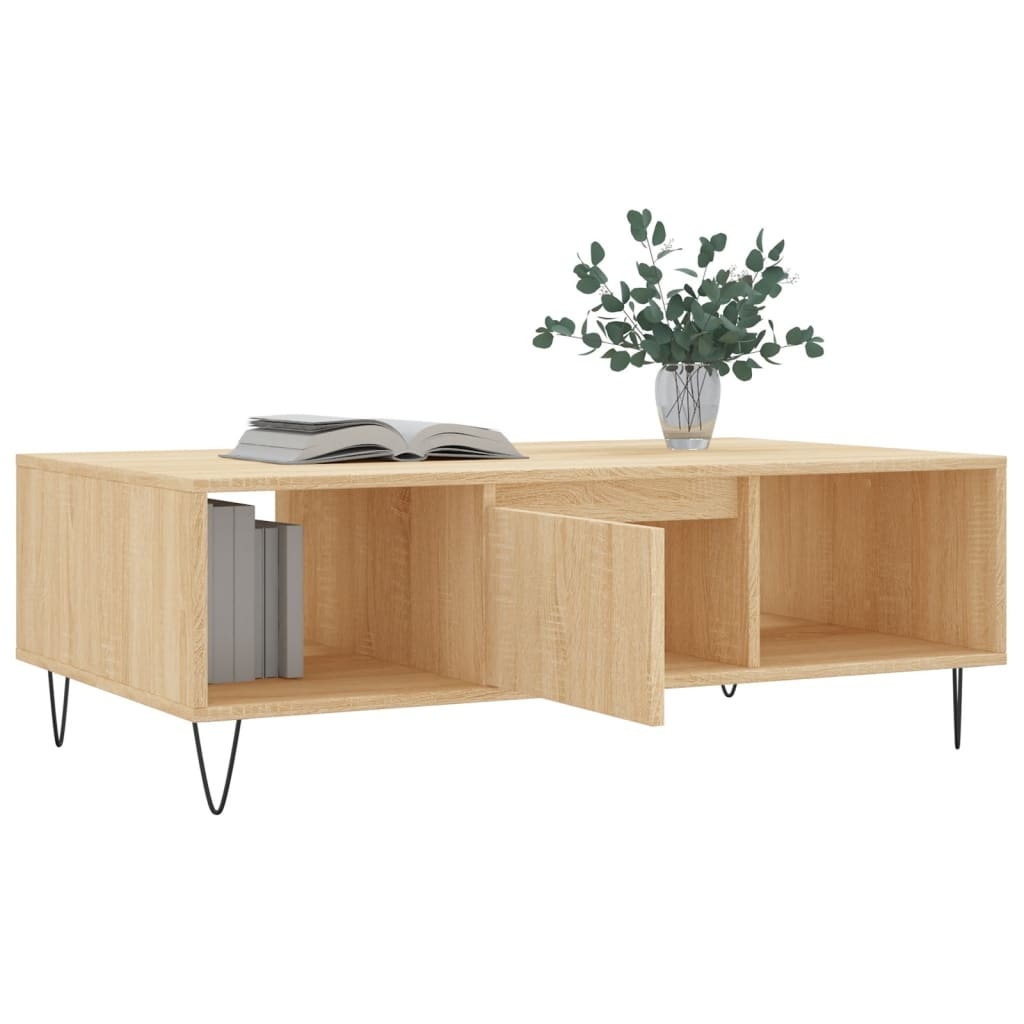 VidaXL Salontafel 104x60x35 cm bewerkt hout sonoma eikenkleurig