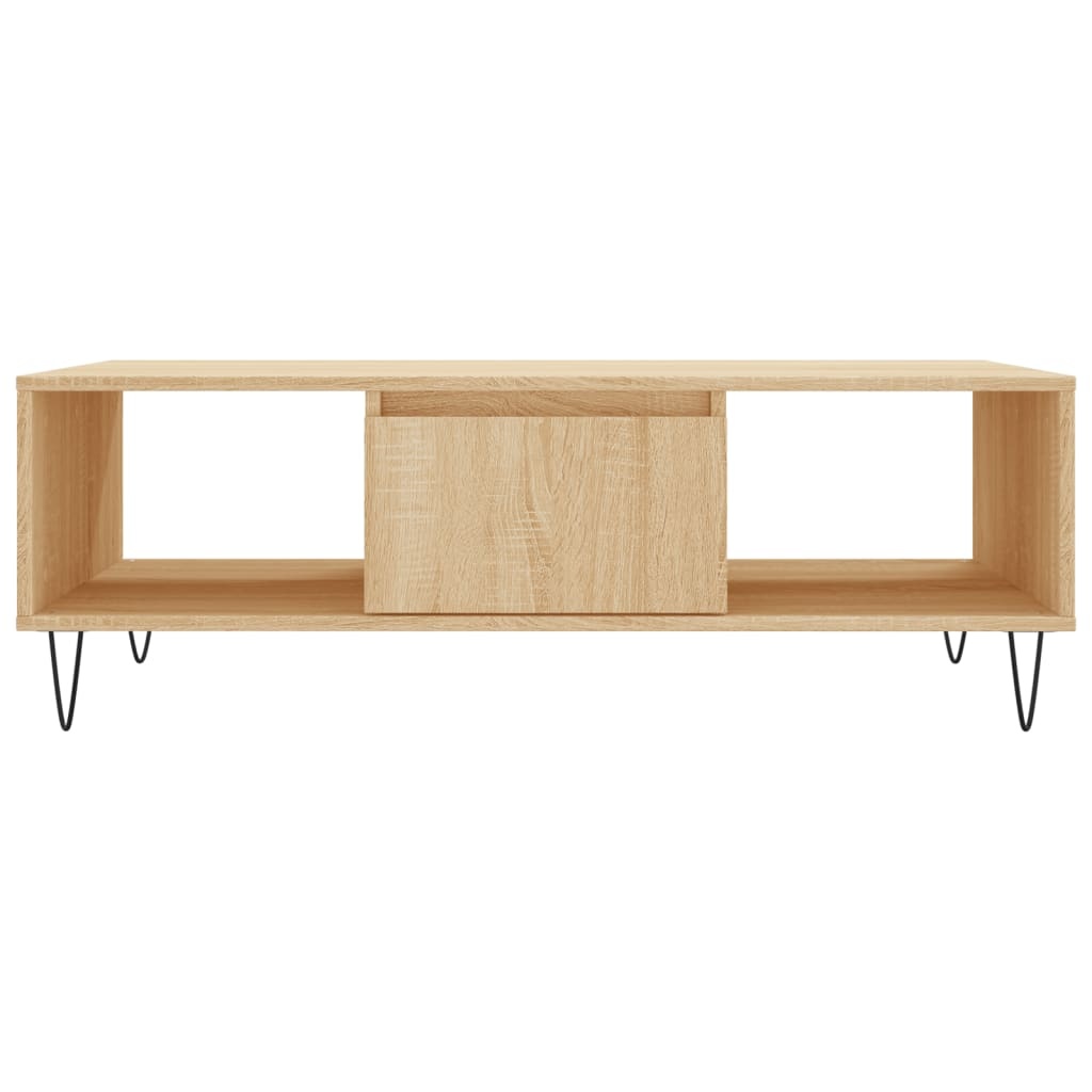 VidaXL Salontafel 104x60x35 cm bewerkt hout sonoma eikenkleurig