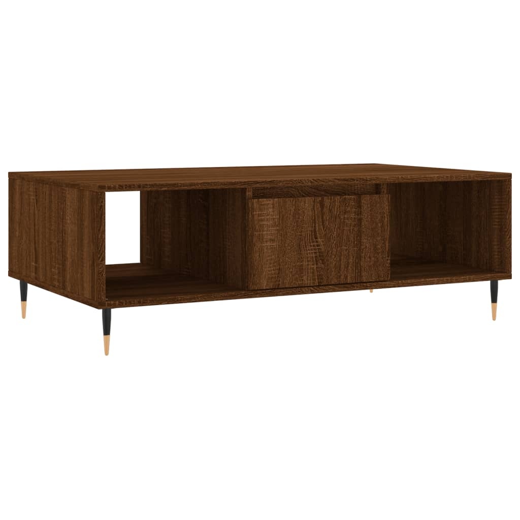 VidaXL Salontafel 104x60x35 cm bewerkt hout bruineiken