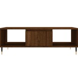 VidaXL Salontafel 104x60x35 cm bewerkt hout bruineiken