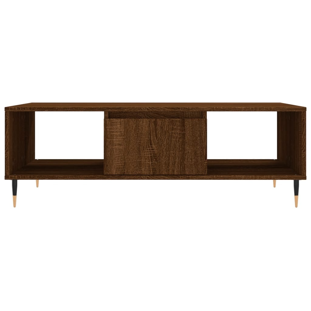 VidaXL Salontafel 104x60x35 cm bewerkt hout bruineiken