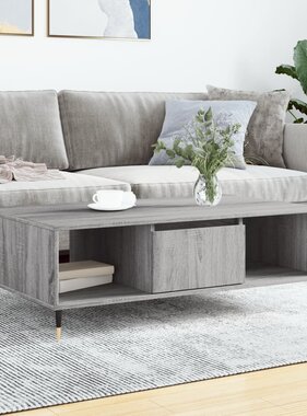 VidaXL Salontafel 104x60x35 cm bewerkt hout grijs sonoma