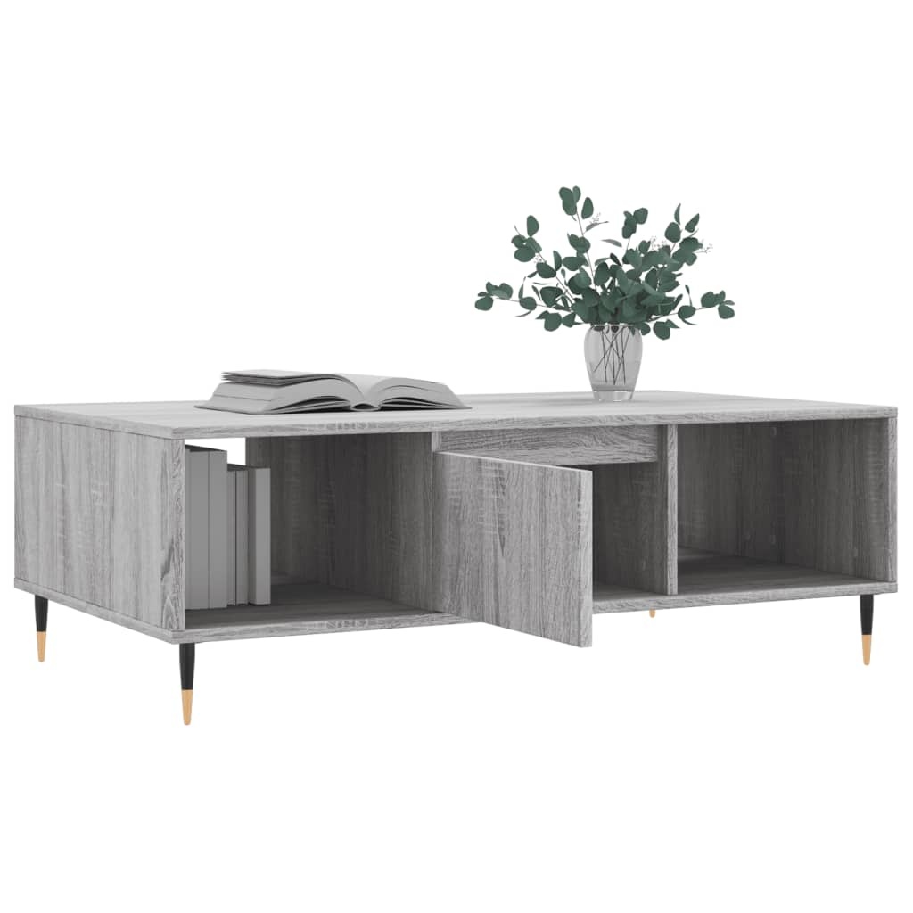 VidaXL Salontafel 104x60x35 cm bewerkt hout grijs sonoma