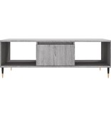 vidaXL Salontafel 104x60x35 cm bewerkt hout grijs sonoma