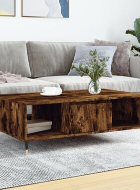 VidaXL Salontafel 104x60x35 cm bewerkt hout gerookt eikenkleurig