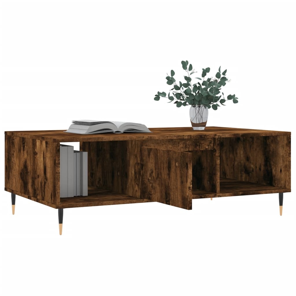 VidaXL Salontafel 104x60x35 cm bewerkt hout gerookt eikenkleurig
