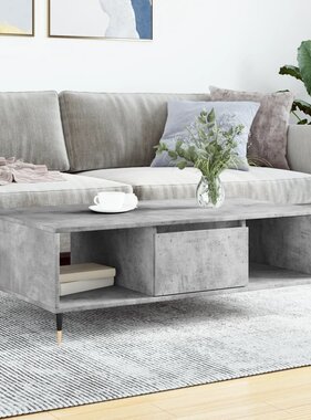 VidaXL Salontafel 104x60x35 cm bewerkt hout betongrijs